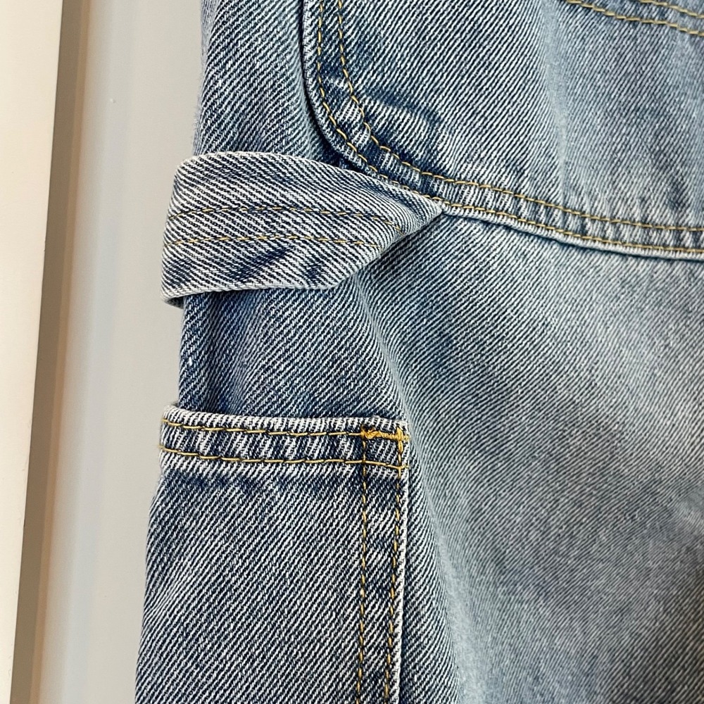 Jeans Denim M Carpenter Cargo Flare Raw Edge High‎ Rise Utility Cowboy Country - Picture 10 of 16
